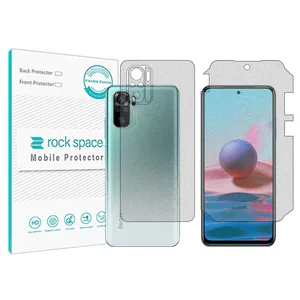 Matte Rockspace HyMTT screen protector suitable for the Xiaomi Redmi Note 10 mobile phone along with the back of the phone