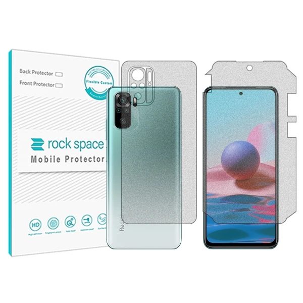 محافظ پشت گوشی مات راک اسپیس مدل HyMTT مناسب برای گوشی موبایل شیائومی Redmi Note 10 به همراه محافظ پشت