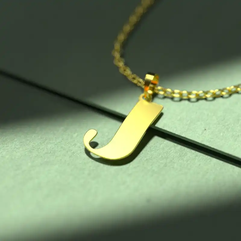 گردنبند طلا 18 عیار زنانه مدوپد مدل حرف J کد H3-1-1029