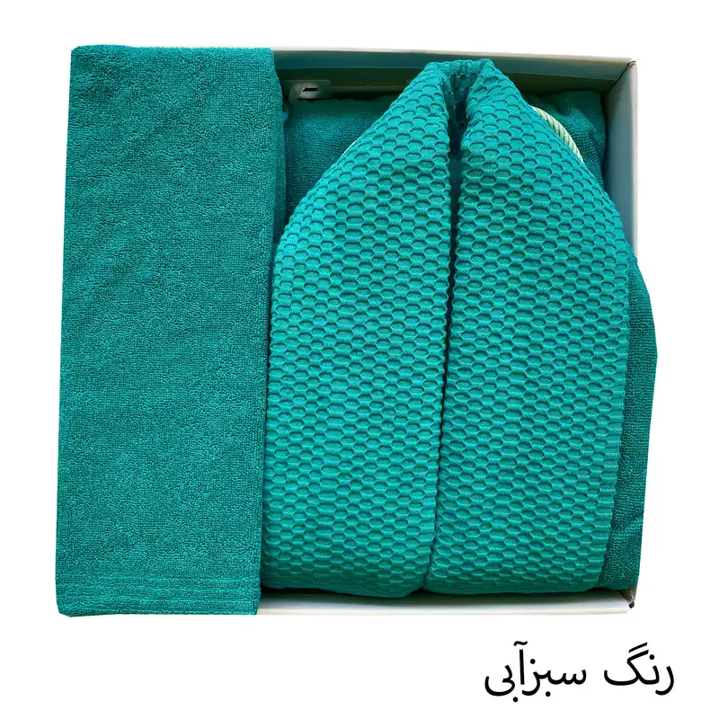 سرویس حوله پالتویی 3 تکه هنرمند مدل apiary