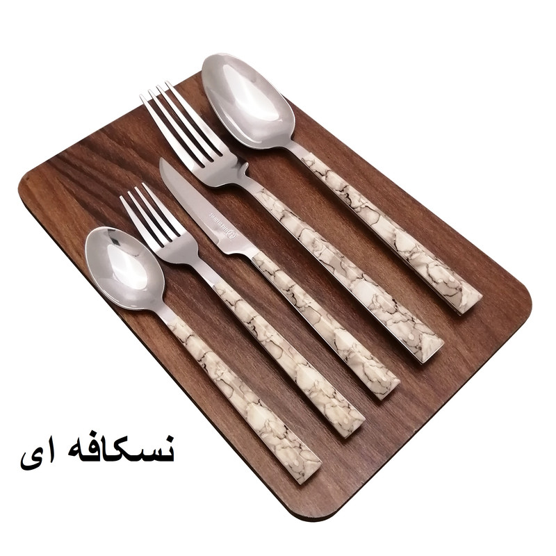 سرویس قاشق و چنگال 5 پارچه یک نفره ام جی مدل ماربل