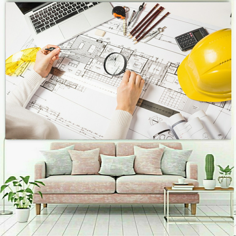 تابلو بوم طرح مهندسی ساختمان مدل SDB2802