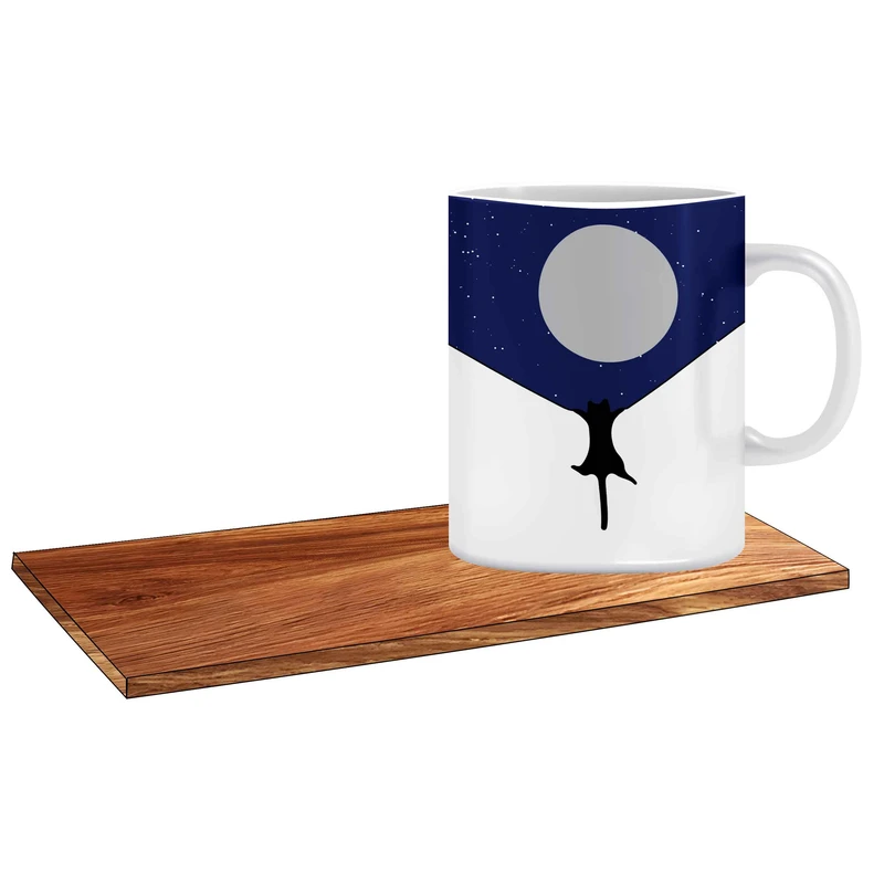 ماگ ال ایکس پی طرح گربه کیوت کد 203 به همراه زیر لیوانی