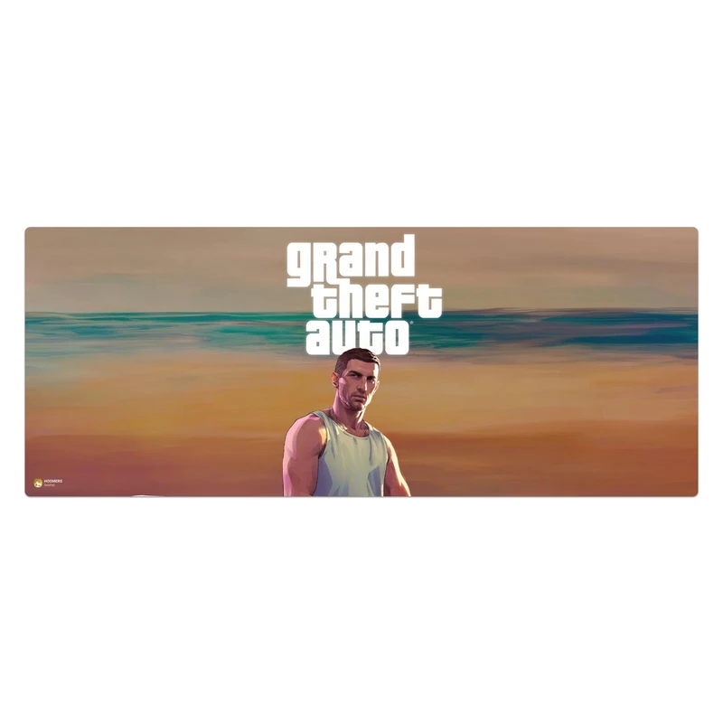 ماوس پد هومرو مدل HX509 طرح GTA سایز 40x100 سانتی‌متر