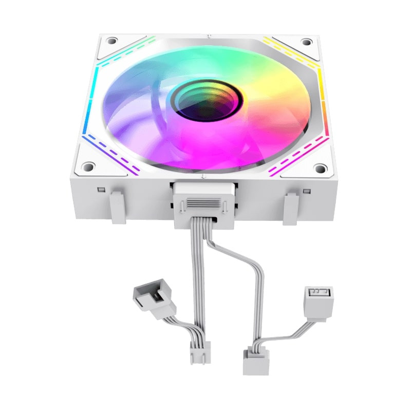 فن کیس گیم مکس مدل FN12A S3I سفید بسته سه عددی
