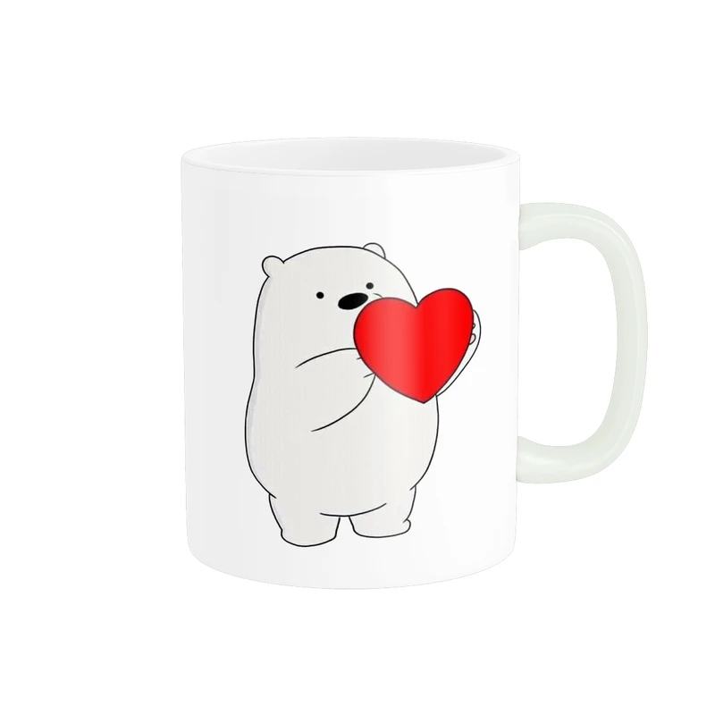 ماگ پادآفرین مدل کارتونی طرح خرس کله پوک و قلب کد p3784