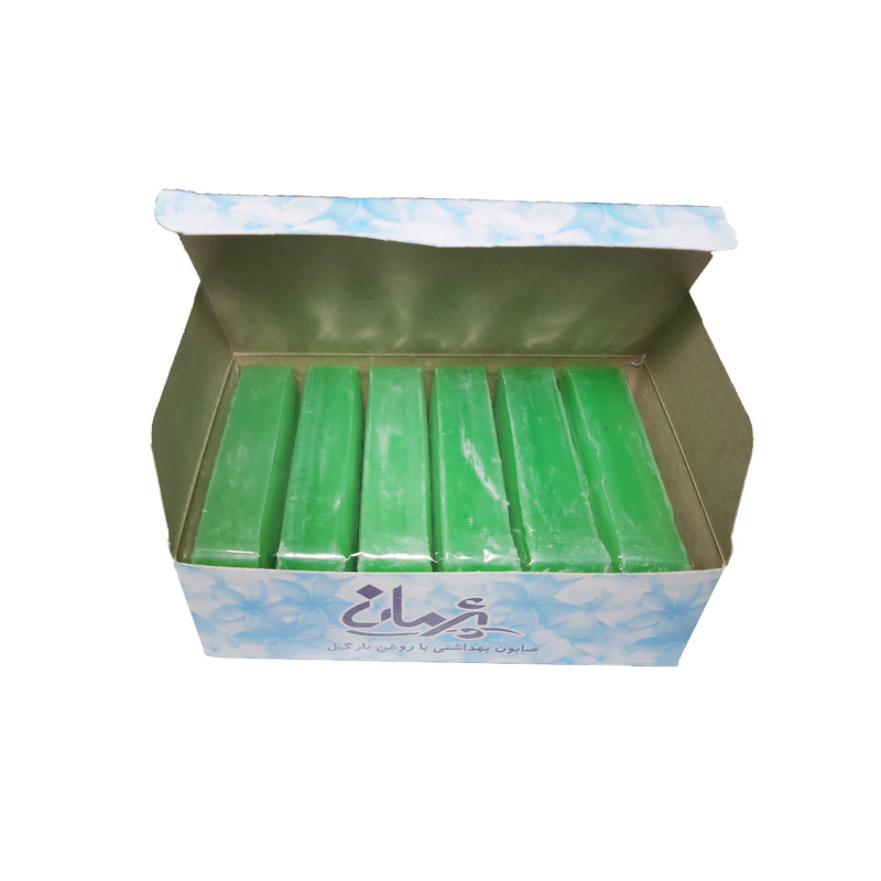 صابون شستشو پژمان مدل Coconut Oil وزن 130 گرم بسته 6 عددی