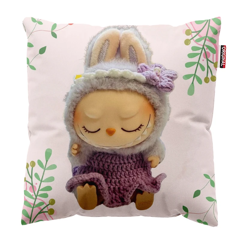 کوسن پاد آفرین مدل عروسک لبوبو کد PK301829 سایز 30*30 سانتی متر