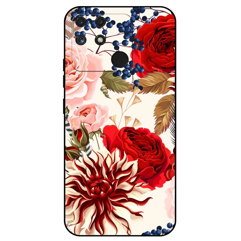 کاور مگافون طرح گل مدل 7350 مناسب برای گوشی موبایل ریلمی Narzo 50A