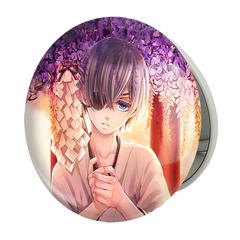 آینه جیبی خندالو طرح شیل انیمه خادم سیاه مدل تاشو کد 16343