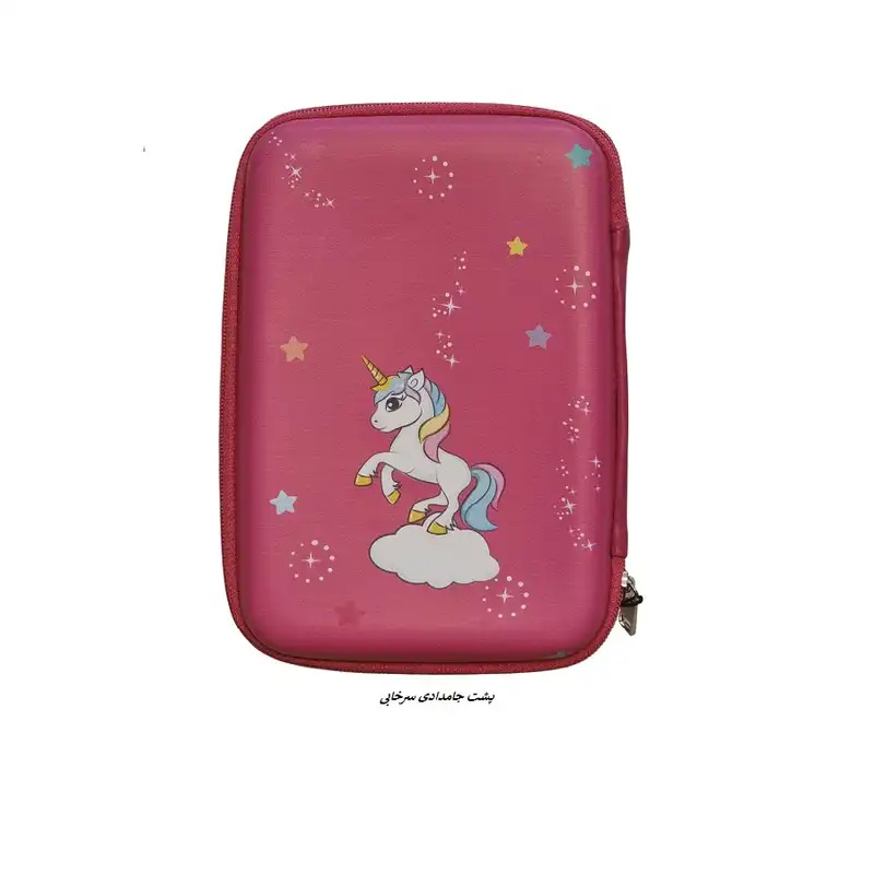 جامدادی مدل فانتزی سیلیکونی طرح یونی کورن رنگین کمانی کد 250