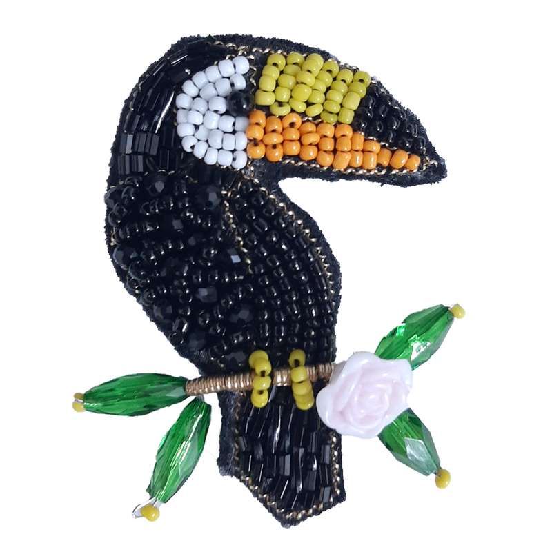 گل سینه زنانه مدل پرنده