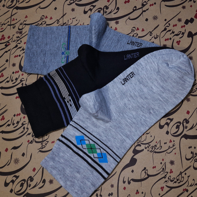 جوراب نیم ساق مردانه لنتر کد 4905 مجموعه 6 عددی