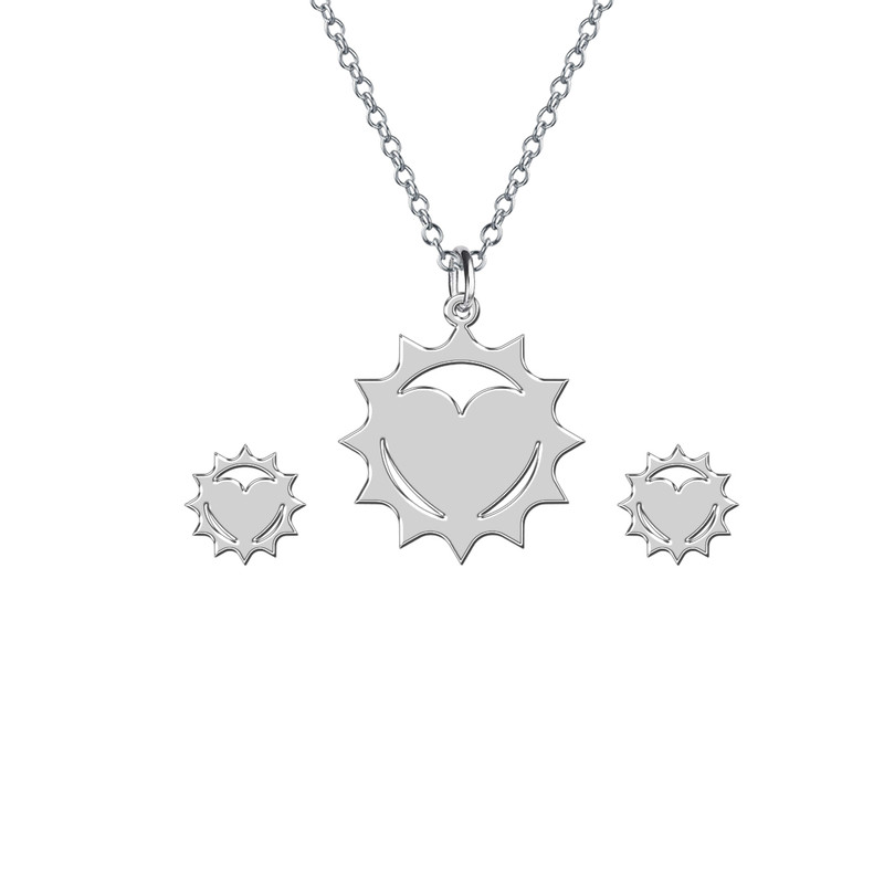 نیم ست نقره ترمه 1 طرح قلب کد E675