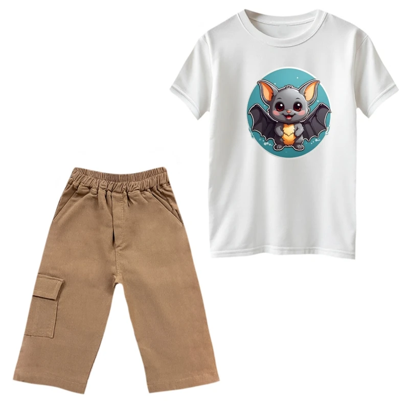 ست تی‌شرت و شلوارک پسرانه مدل خفاش کوچولو کد 2