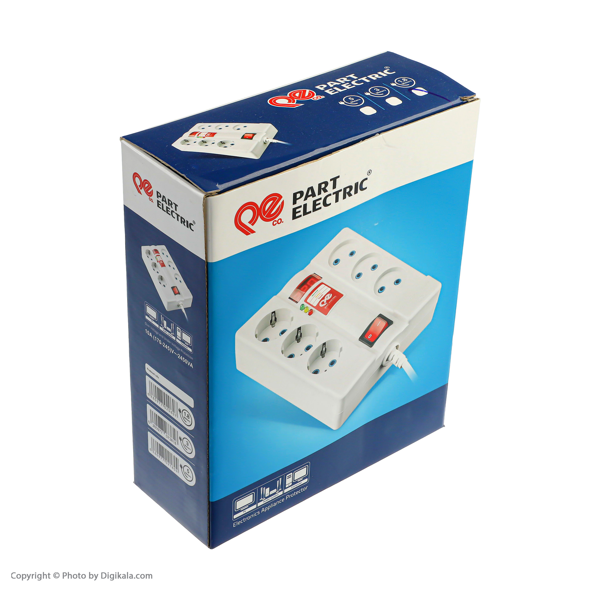 چند راهی برق و محافظ پارت الکتریک کد 20607