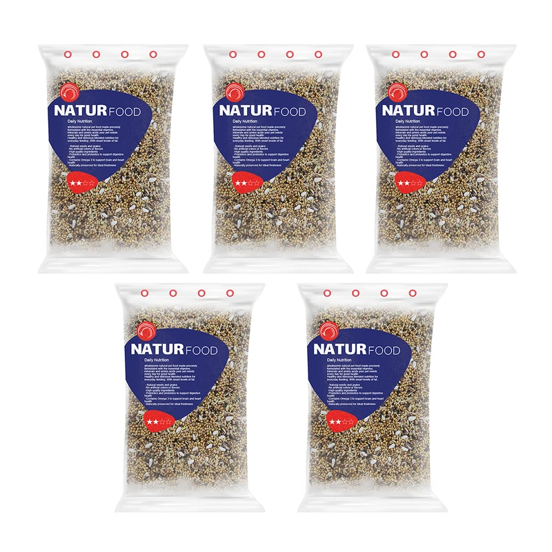 غذای مرغ عشق نیچرفود مدل 2 ستاره وزن 500 گرم بسته 5 عددی