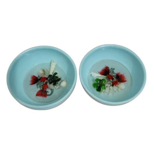 ظرف ماهی هفت سین سرامیکی مدل سنتی مجموعه 2 عددی