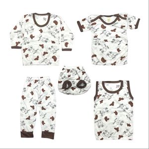 ست 5 تکه لباس نوزادی مدل گاو کد mop118