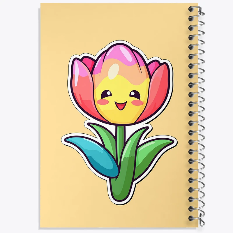 دفتر نت موسیقی 50 برگ خندالو مدل گل و گیاه کد 36631