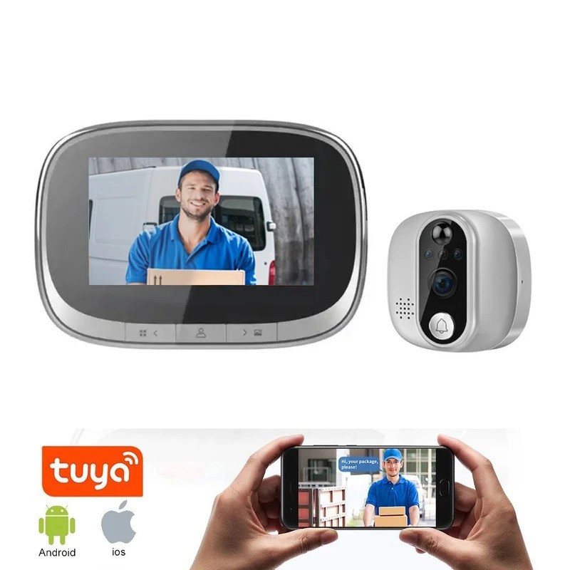 چشمی دیجیتال درب مدل Tuya WIFI 2.4 GHz