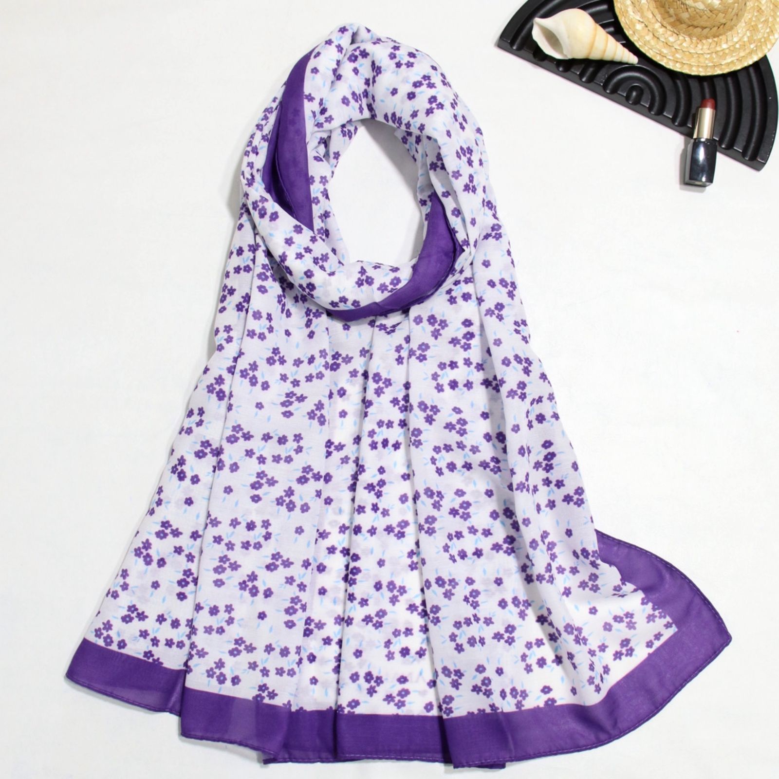 شال زنانه مدل نخی جدید طرح گل گلی کد ana-7063 -  - 39