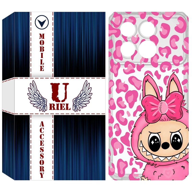 کاور یوریل مدل Clear کد 107 طرح لبوبو Labubu مناسب برای گوشی موبایل شیائومی Poco X6 Pro