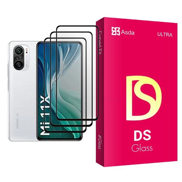 محافظ صفحه نمایش آسدا مدل DS Glass MIX003 مناسب برای گوشی موبایل شیائومی Mi 11X بسته سه عددی