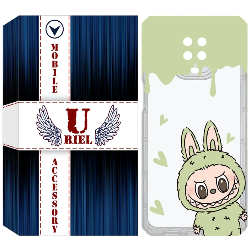 کاور یوریل مدل Clear کد 132 طرح لبوبو Labubu مناسب برای گوشی موبایل شیائومی Redmi Note 9S / Note 9 Pro / Note 9 Pro Max