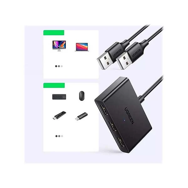 عکس شماره 3 : هاب سوئیچ 3 پورت usb2.0 یوگرین مدل 10935-cm409