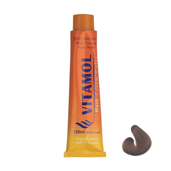  رنگ مو ویتامول شماره 6.8 حجم 120 میلی لیتر رنگ بلوند شکلاتی تیره 