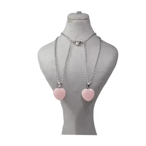 گردنبند زنانه مدل دوستی طرح قلب مجموعه دو عددی
