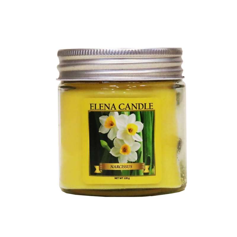 شمع لیوانی النا مدل گل نرگس کد 120g