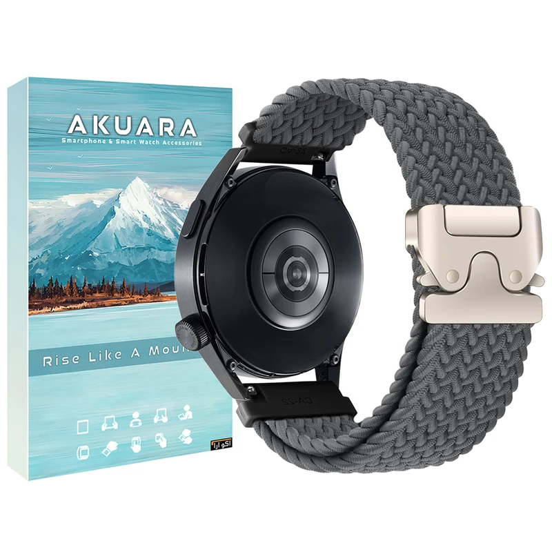 بند آکوآرا مدل Woven Parachute AK مناسب برای ساعت هوشمند گلوریمی M2 Max LTD سایز 22mm