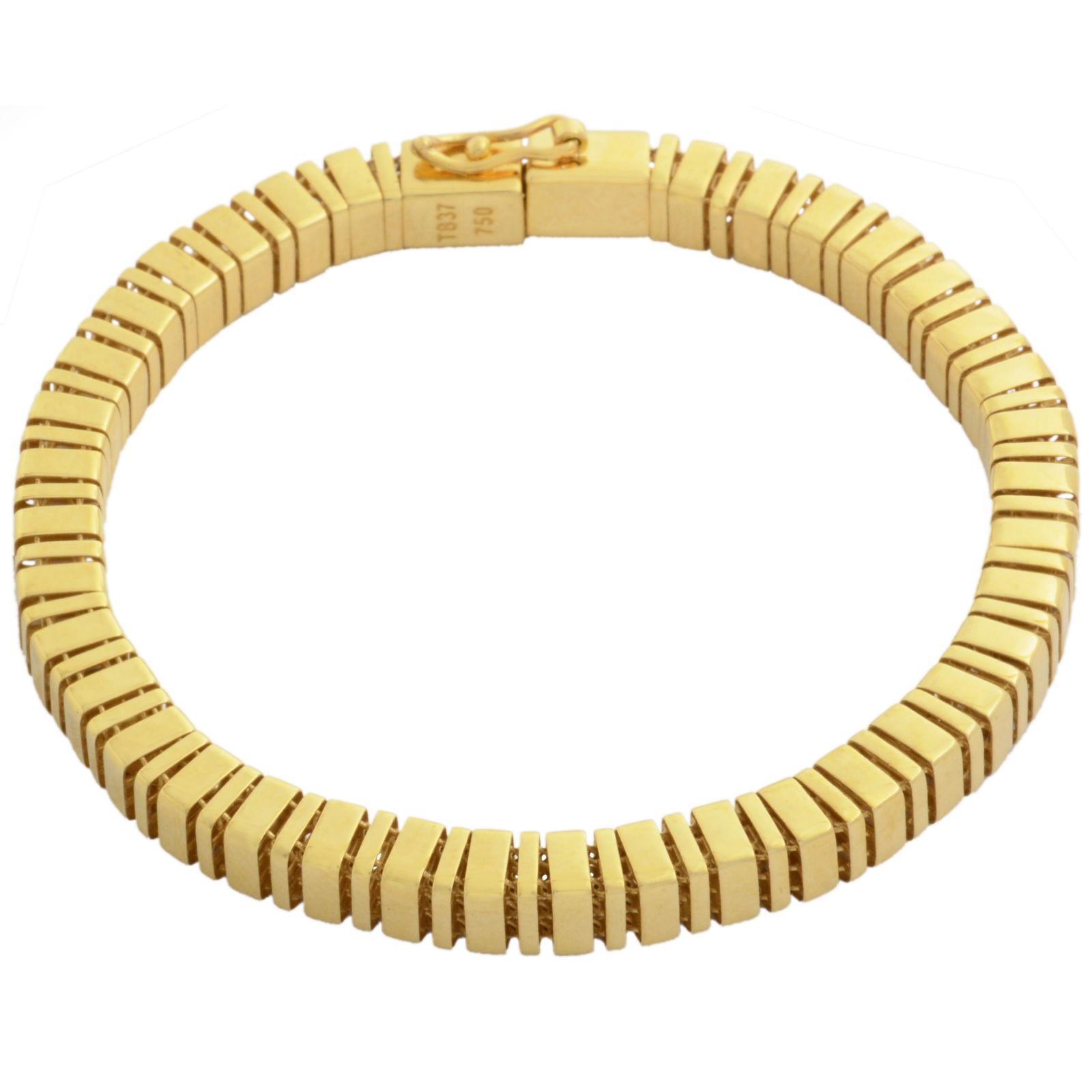 دستبند طلا 18 عیار زنانه طلای مستجابی مدل فمو کد 17 -  - 1
