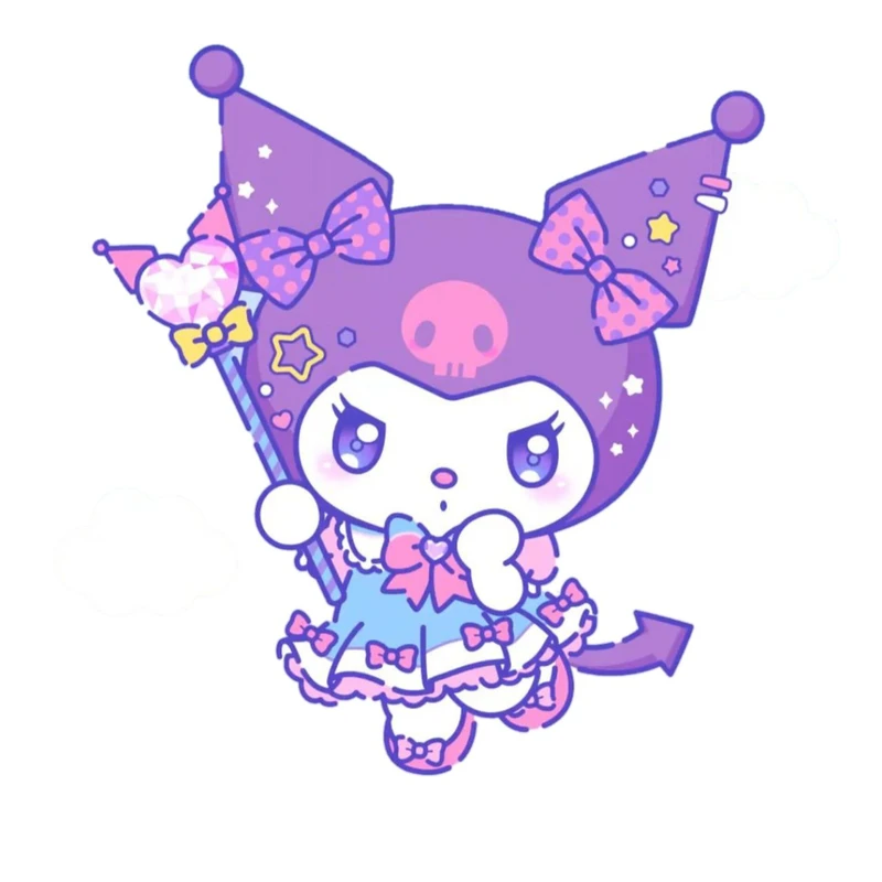 استیکر پارچه و لباس پاد آفرین مدل کارتونی کورومی kuromi کد 385