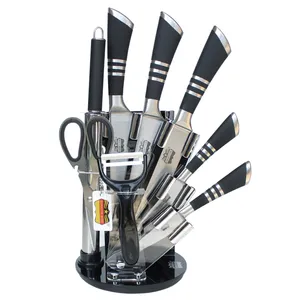 سرویس چاقو آشپزخانه 9 پارچه رومانتیک هوم مدل WLD-55