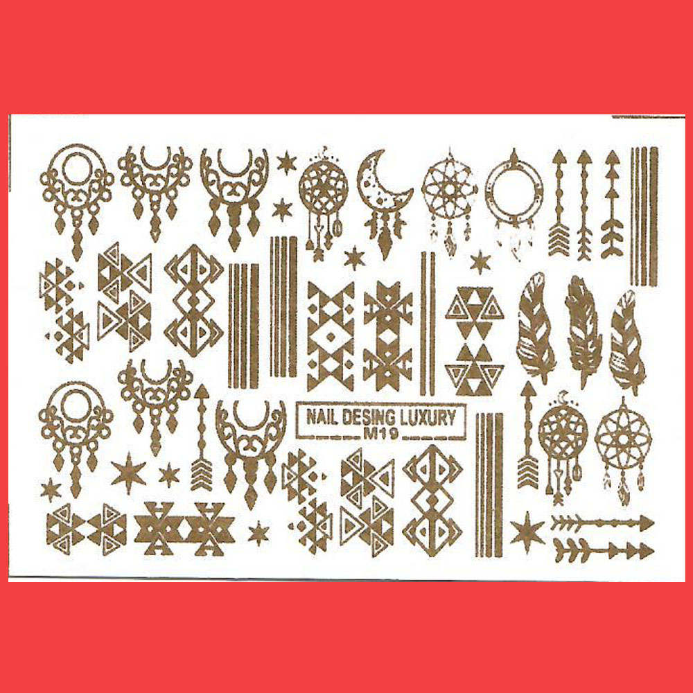 استیکر طراحی ناخن طرح اشکال هندسی مدل M19T