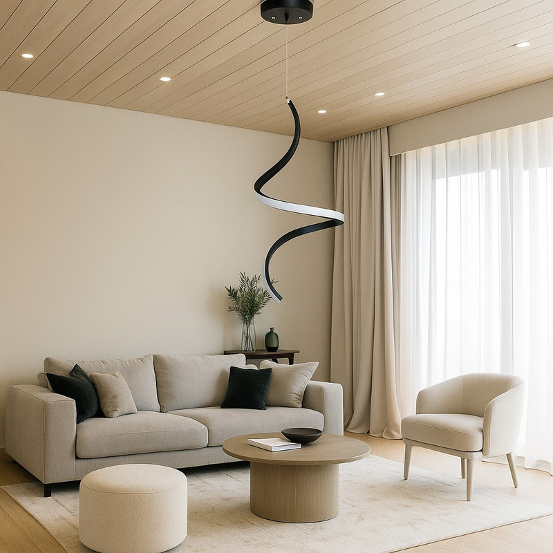 لوستر آویز شاهان تک مدل spiral