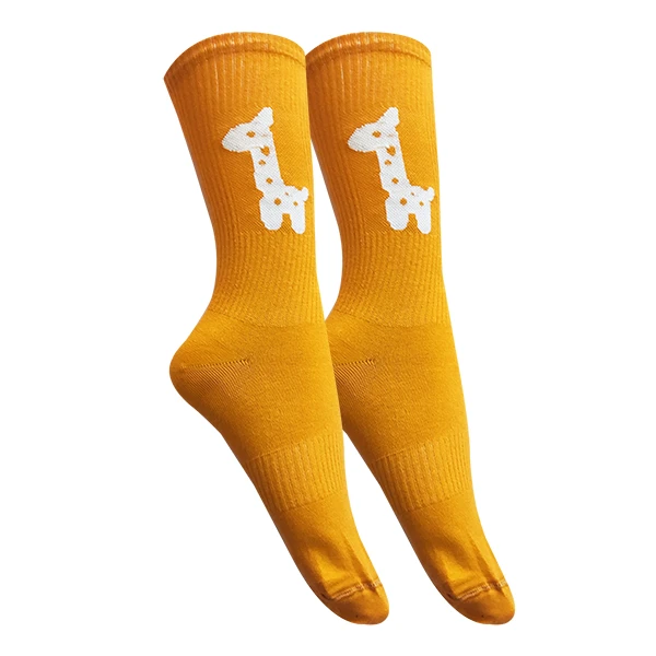 جوراب ساق بلند زنانه تن پوش هنگامه مدل پنبه کش اسپرت زرافه کد NA22