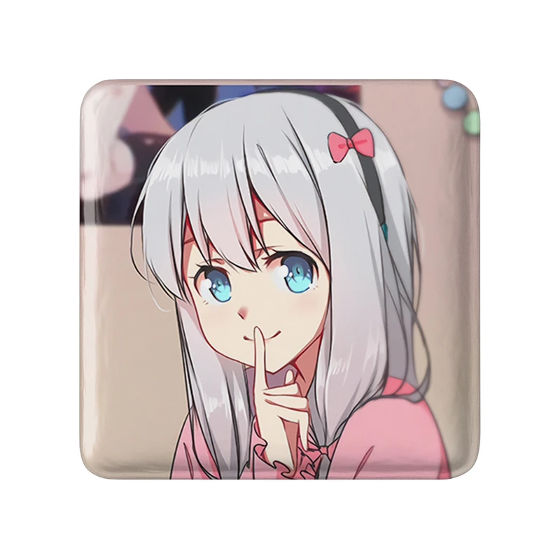 مگنت خندالو طرح ساگیری انیمه ارومانگا سنسی Eromanga Sensei  مدل مربعی کد 22652