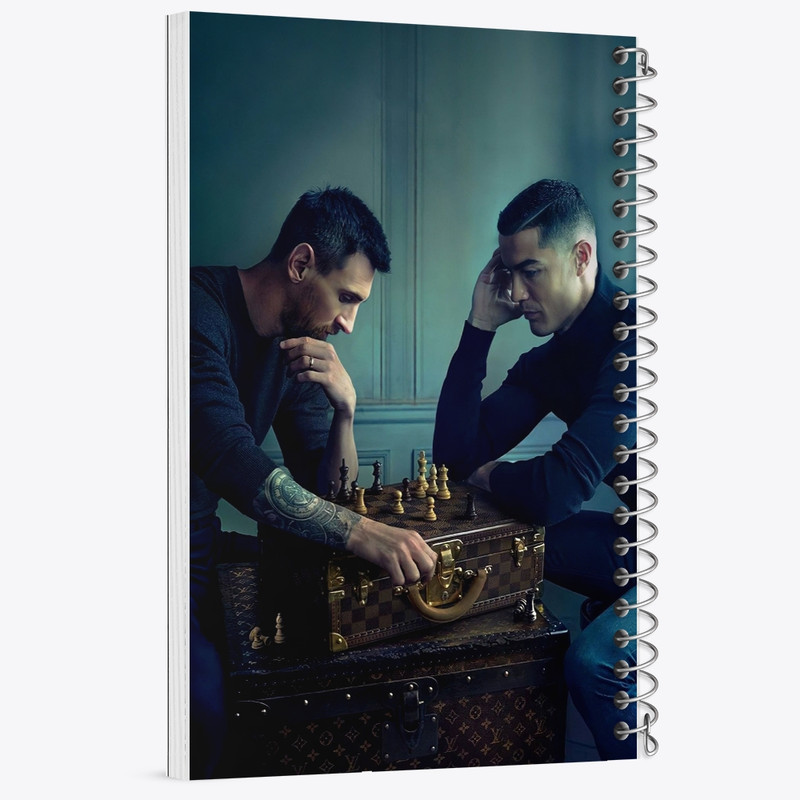 دفتر مشق 50 برگ خندالو طرح مسی و رونالدو کد F1101