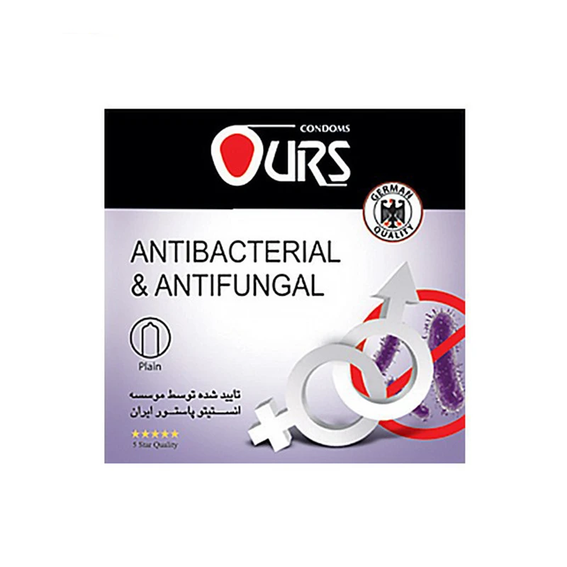 کاندوم اورز مدل Antibacterial And Antifungal بسته 3 عددی