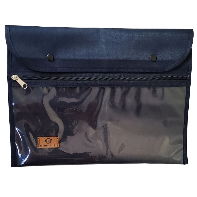 پوشه مدل کار دکمه دار طرح برزنتی 3 جیب