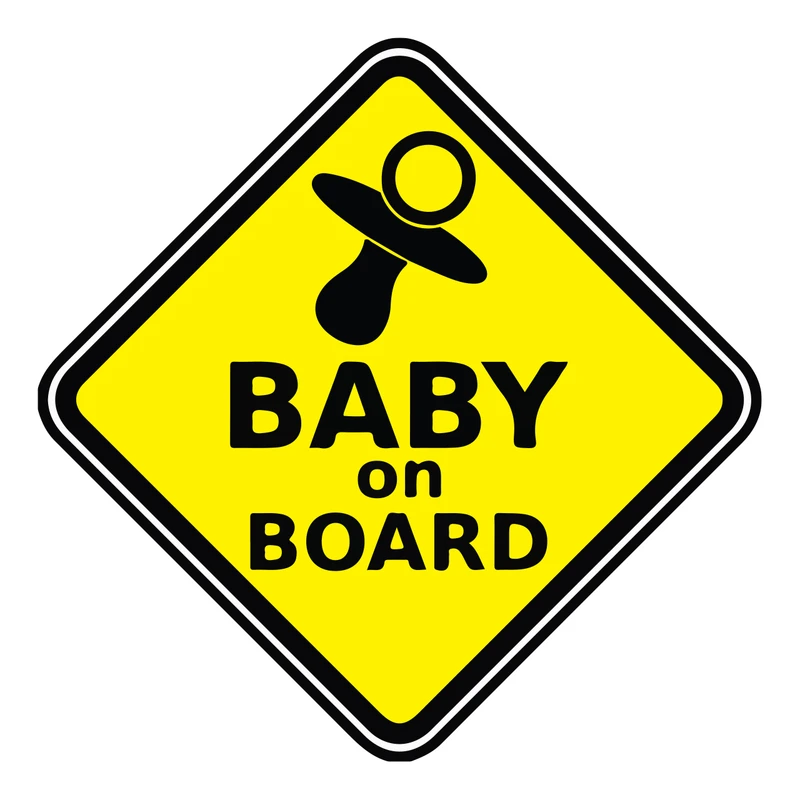 استیکر خودرو پویا مارکت طرح بچه داریم کد 1286