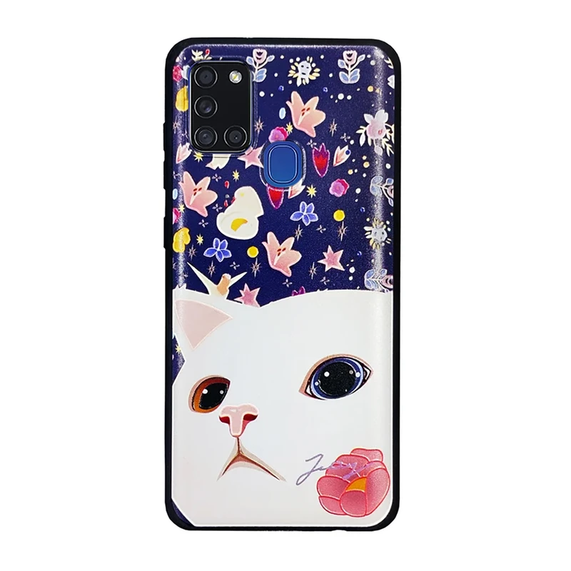 کاور مدل گربه کد 03 مناسب برای گوشی موبایل سامسونگ Galaxy A21S