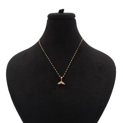 گردنبند طلا 18 عیار زنانه با زنجیر مینیمال ناریا مدل دم وال استار کد AZ5