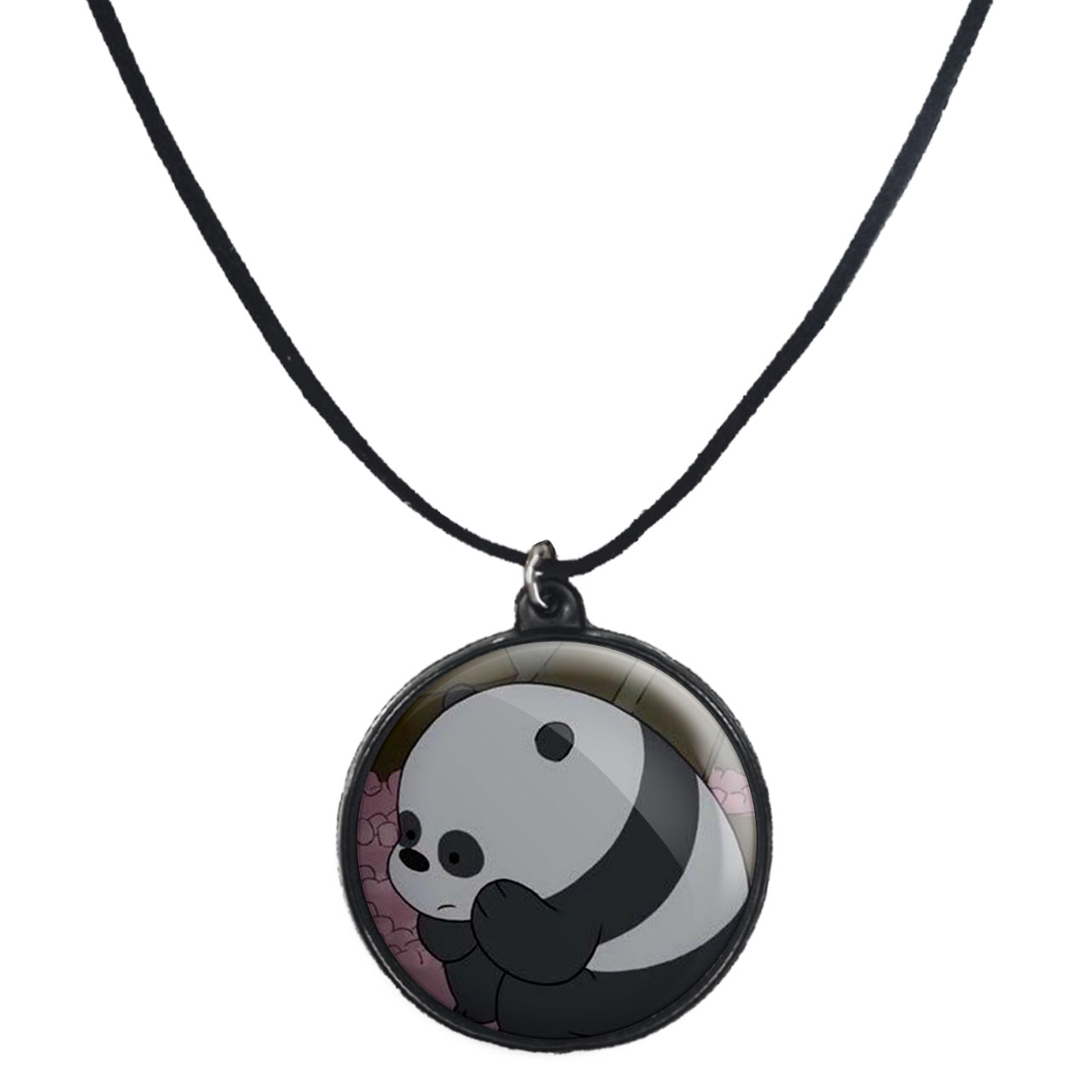 گردنبند پرمانه طرح خرس‌های کله‌فندقی کد pmb.10156 مدل دو طرفه