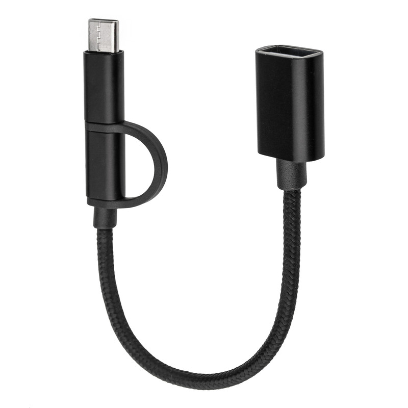 مبدل OTG USB-A 3.0 به USB-C/MicroUSB مدل GP-91 به طول 0.2 متر