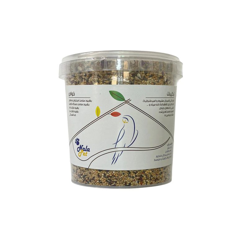 غذای پرنده مرغ عشق نالا پت مدل مخلوط دانه های مغزی وزن 800 گرم